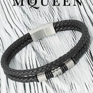 Pulsera piel con acero